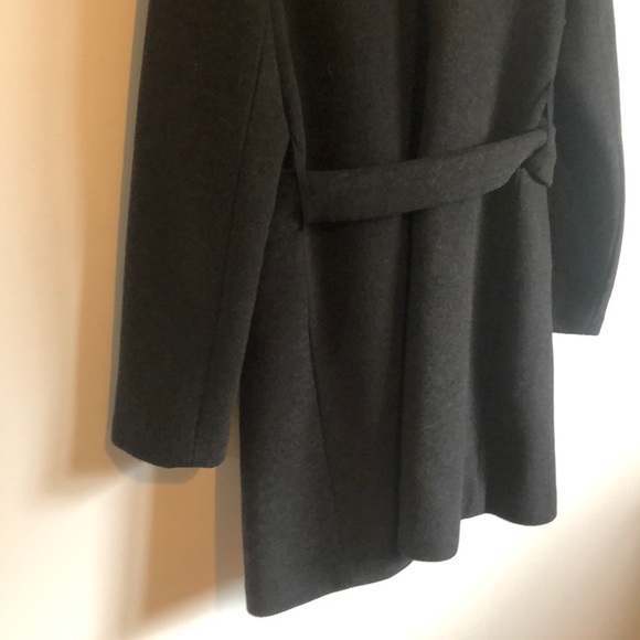 Soia & Kyo Charcoal Wool Belted Peacoat - Picture 11 of 16
